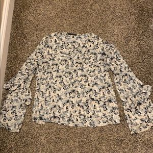 Harlowe & Graham bell-sleeve blouse